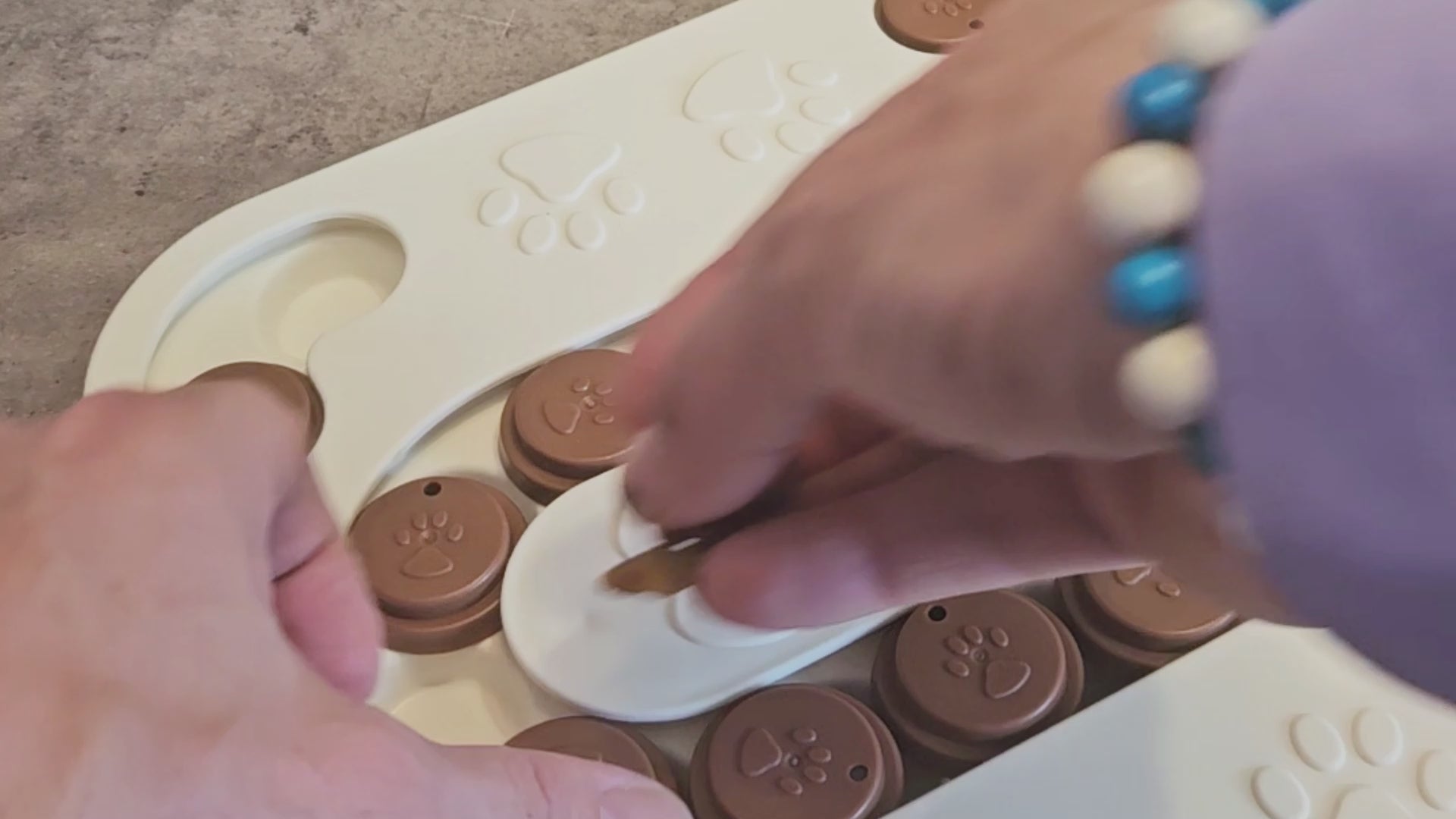 Puzzle interactif et éducatif anti-ennui pour chien - Carré ( Niveau intermédiaire )